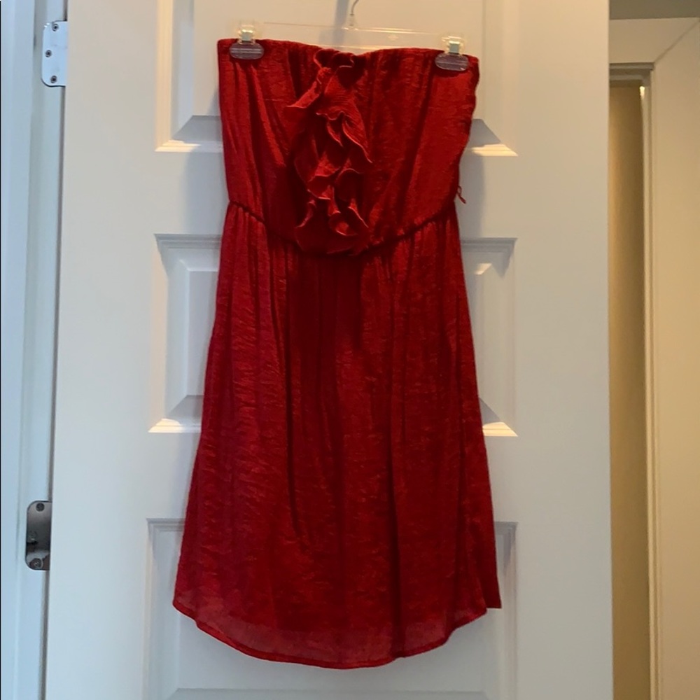MAURICES SMALL WOMANS DEEP RED/MARRON  DRESS